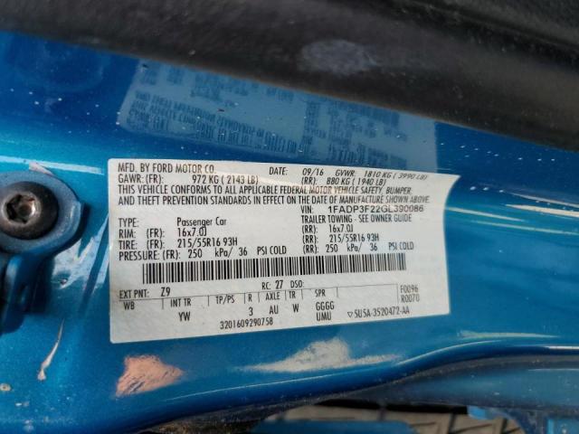 Photo 9 VIN: 1FADP3F22GL390086 - FORD FOCUS SE 