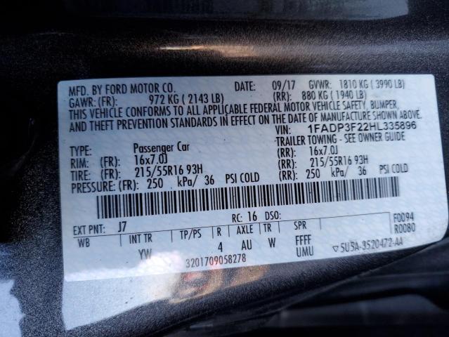 Photo 11 VIN: 1FADP3F22HL335896 - FORD FOCUS 