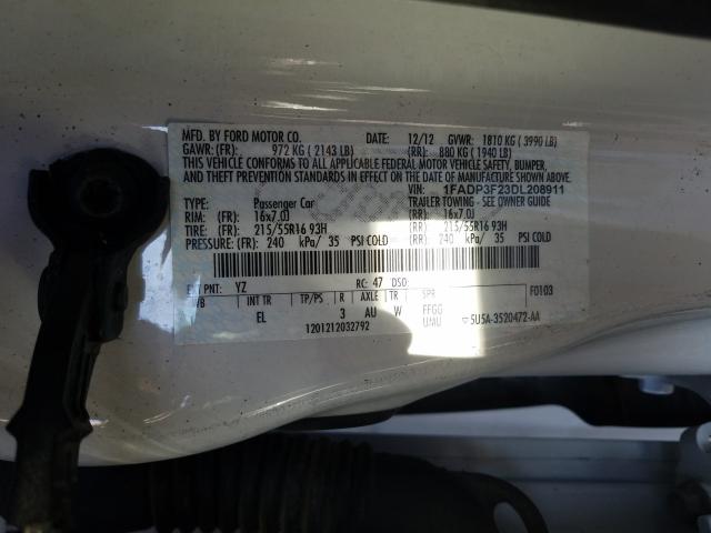 Photo 9 VIN: 1FADP3F23DL208911 - FORD FOCUS SE 