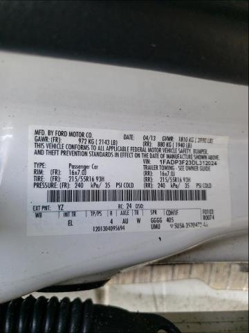 Photo 9 VIN: 1FADP3F23DL312024 - FORD FOCUS SE 