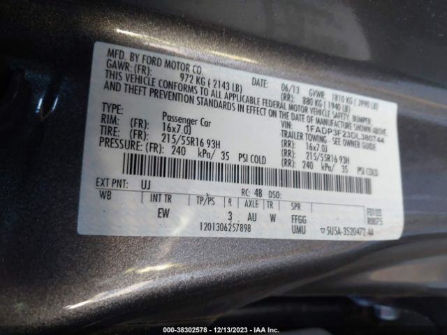 Photo 8 VIN: 1FADP3F23DL380744 - FORD FOCUS 