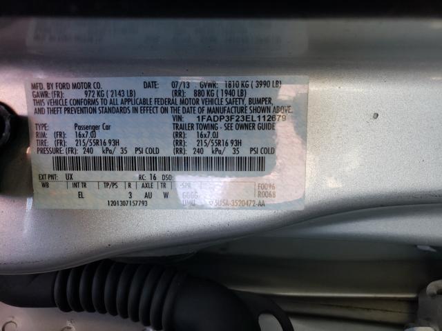 Photo 9 VIN: 1FADP3F23EL112679 - FORD FOCUS SE 