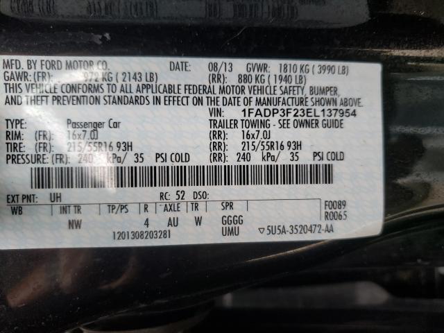 Photo 9 VIN: 1FADP3F23EL137954 - FORD FOCUS SE 