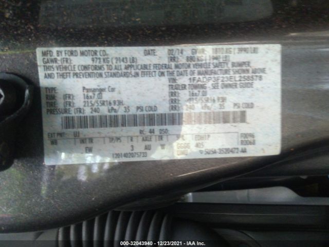 Photo 8 VIN: 1FADP3F23EL258578 - FORD FOCUS 