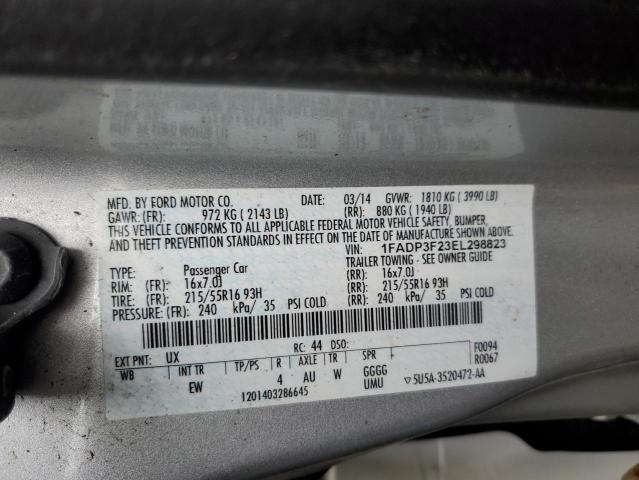 Photo 9 VIN: 1FADP3F23EL298823 - FORD FOCUS SE 