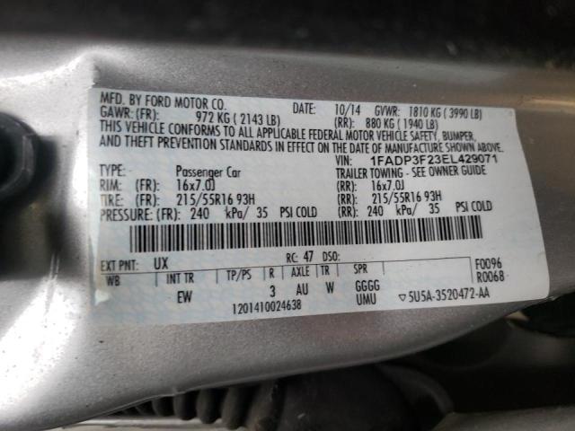 Photo 9 VIN: 1FADP3F23EL429071 - FORD FOCUS SE 