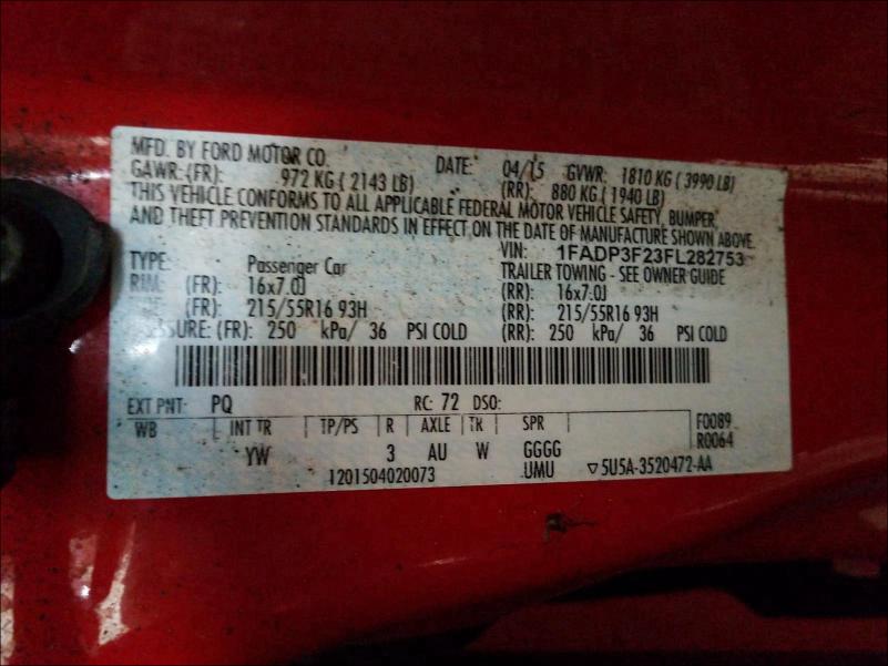 Photo 9 VIN: 1FADP3F23FL282753 - FORD FOCUS SE 