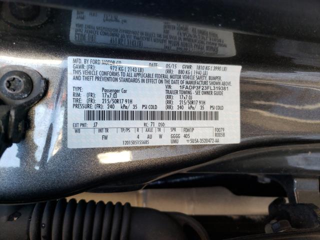 Photo 9 VIN: 1FADP3F23FL319381 - FORD FOCUS SE 