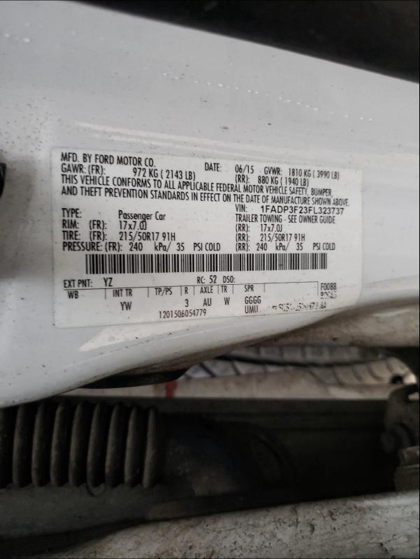 Photo 9 VIN: 1FADP3F23FL323737 - FORD FOCUS SE 