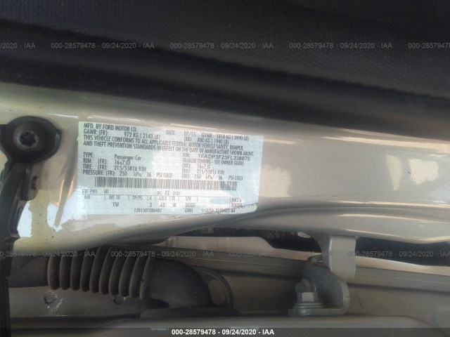 Photo 8 VIN: 1FADP3F23FL338870 - FORD FOCUS 