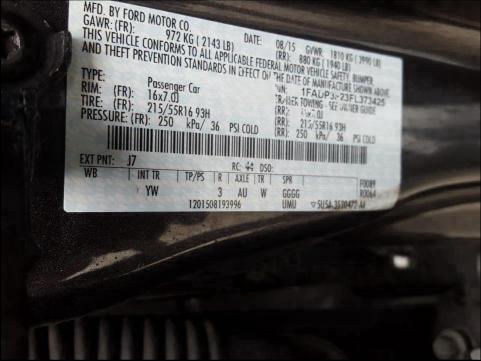 Photo 9 VIN: 1FADP3F23FL373425 - FORD FOCUS SE 