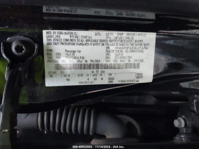 Photo 8 VIN: 1FADP3F23GL213790 - FORD FOCUS 