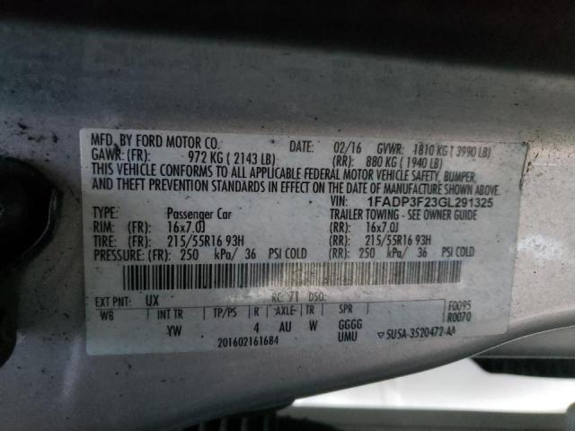 Photo 9 VIN: 1FADP3F23GL291325 - FORD FOCUS SE 