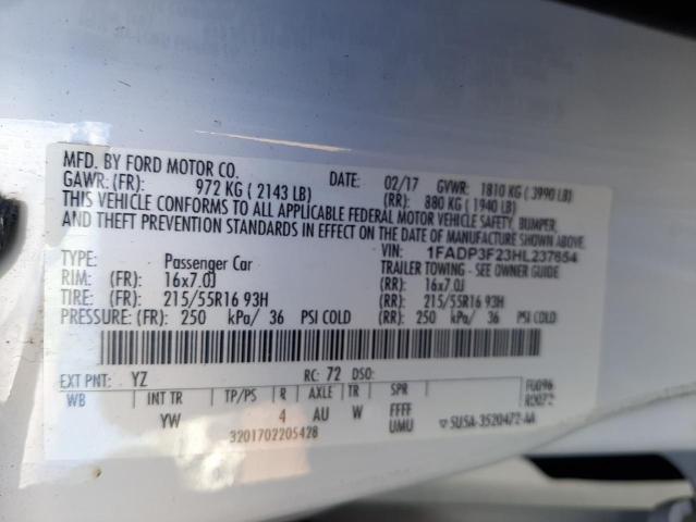 Photo 11 VIN: 1FADP3F23HL237654 - FORD FOCUS SE 