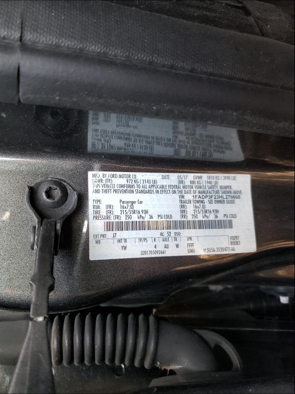 Photo 9 VIN: 1FADP3F23HL276695 - FORD FOCUS SE 