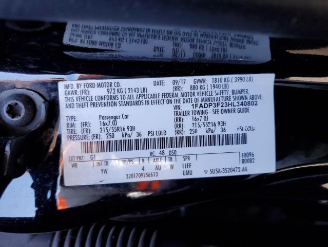 Photo 11 VIN: 1FADP3F23HL340802 - FORD FOCUS 