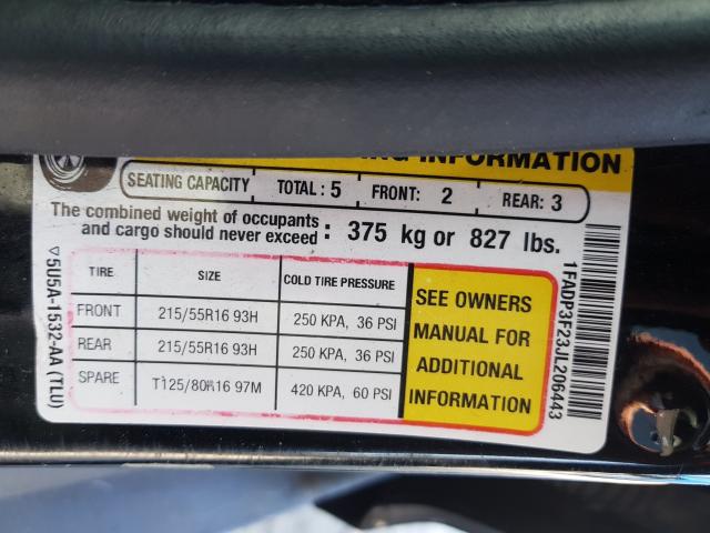 Photo 9 VIN: 1FADP3F23JL206443 - FORD FOCUS SE 