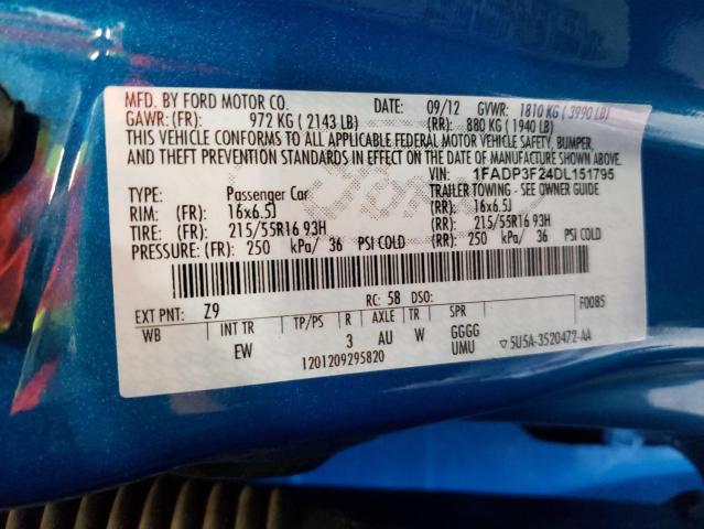 Photo 9 VIN: 1FADP3F24DL151795 - FORD FOCUS SE 