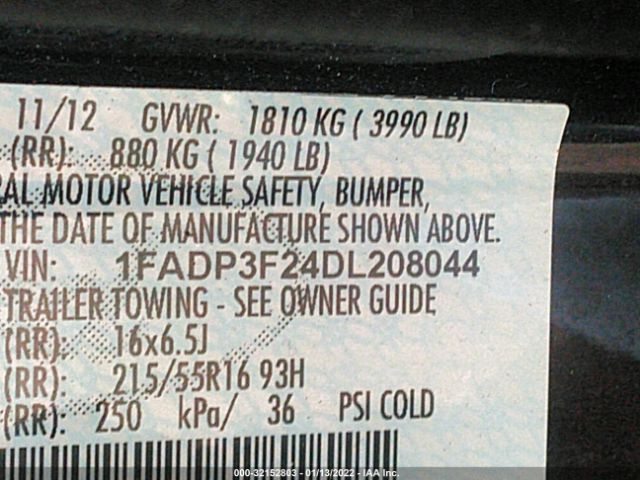 Photo 8 VIN: 1FADP3F24DL208044 - FORD FOCUS 