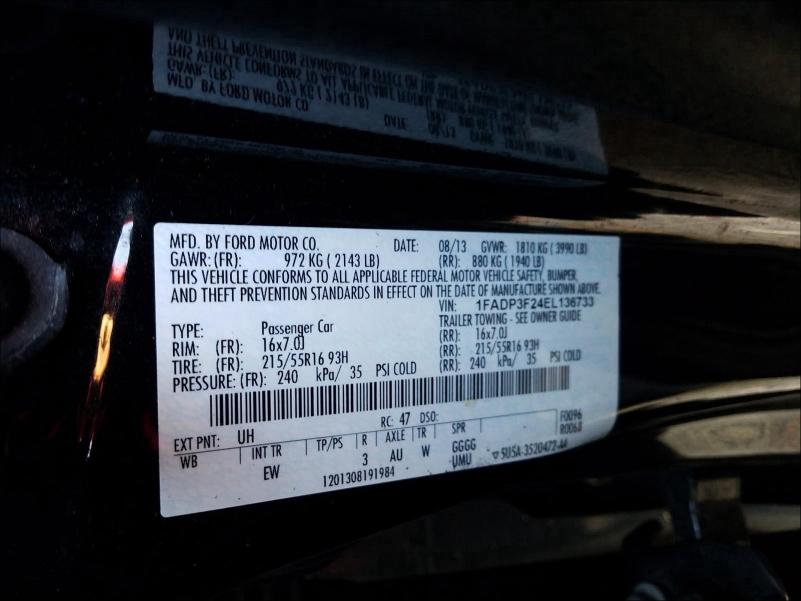 Photo 9 VIN: 1FADP3F24EL136733 - FORD FOCUS SE 