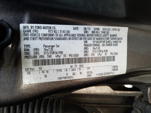 Photo 9 VIN: 1FADP3F24EL146016 - FORD FOCUS SE 