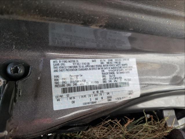 Photo 9 VIN: 1FADP3F24EL357359 - FORD FOCUS SE 