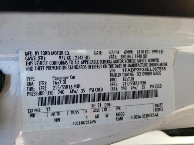 Photo 11 VIN: 1FADP3F24EL367535 - FORD FOCUS SE 