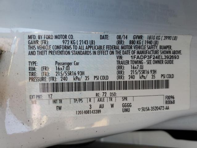 Photo 11 VIN: 1FADP3F24EL392693 - FORD FOCUS 