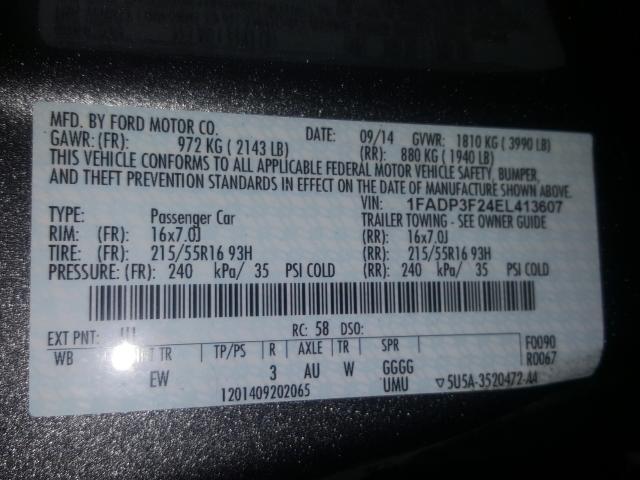 Photo 9 VIN: 1FADP3F24EL413607 - FORD FOCUS SE 