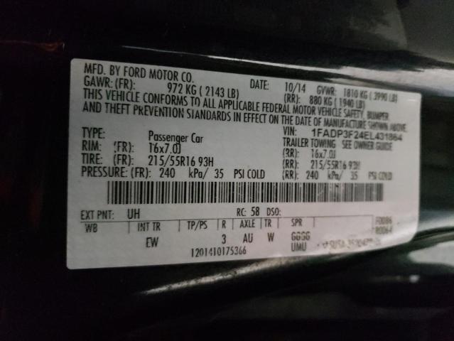 Photo 9 VIN: 1FADP3F24EL431864 - FORD FOCUS SE 