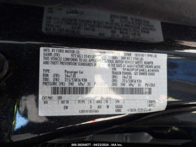 Photo 8 VIN: 1FADP3F24EL434568 - FORD FOCUS 