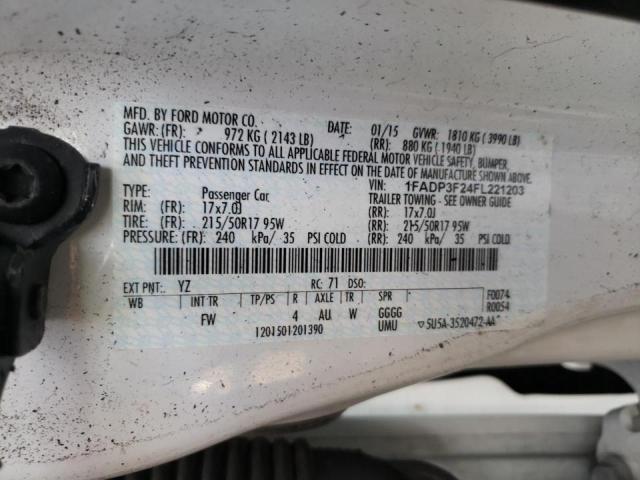 Photo 9 VIN: 1FADP3F24FL221203 - FORD FOCUS SE 