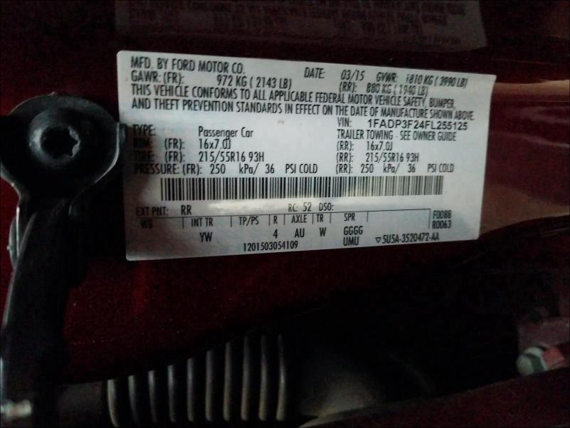 Photo 9 VIN: 1FADP3F24FL255125 - FORD FOCUS SE 