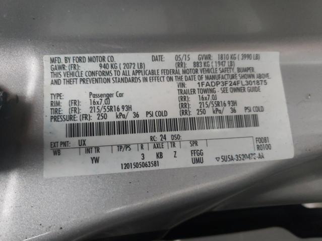 Photo 11 VIN: 1FADP3F24FL301875 - FORD FOCUS SE 