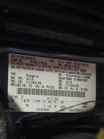 Photo 9 VIN: 1FADP3F24FL314898 - FORD FOCUS SE 