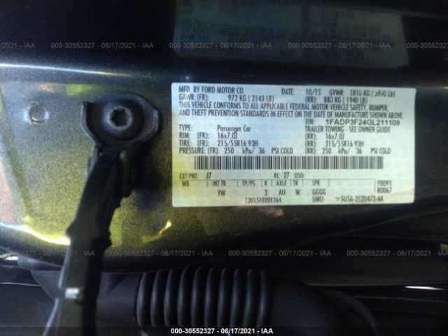 Photo 8 VIN: 1FADP3F24GL211109 - FORD FOCUS 