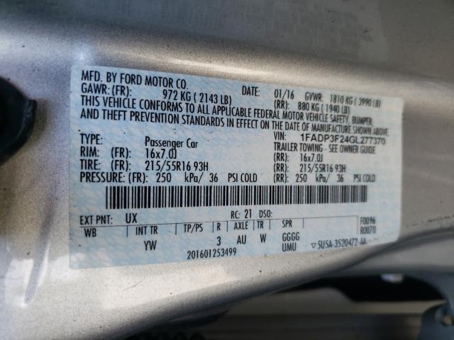 Photo 9 VIN: 1FADP3F24GL277370 - FORD FOCUS SE 