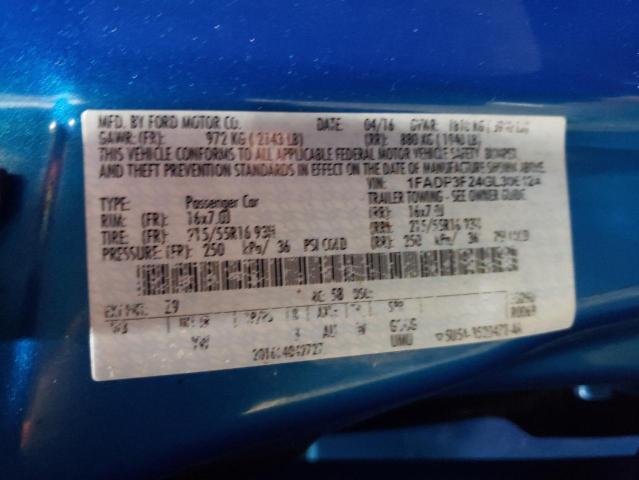 Photo 11 VIN: 1FADP3F24GL306124 - FORD FOCUS SE 