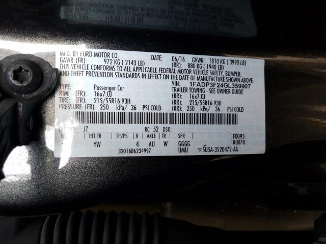 Photo 9 VIN: 1FADP3F24GL359907 - FORD FOCUS 