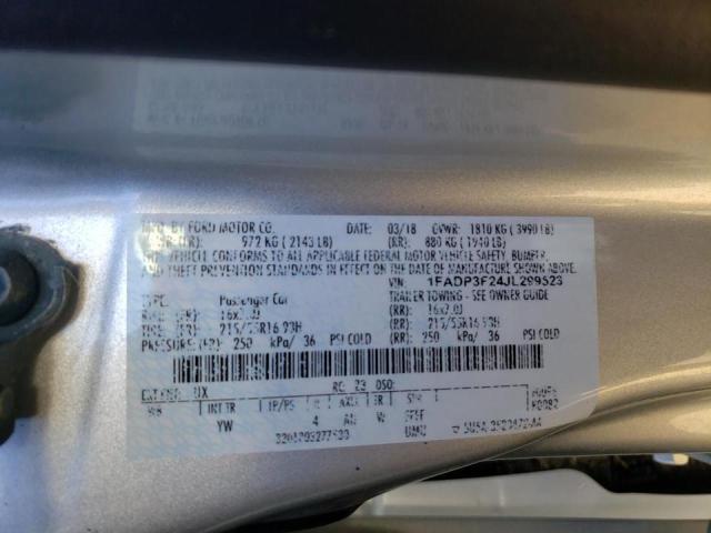 Photo 9 VIN: 1FADP3F24JL299523 - FORD FOCUS SE 