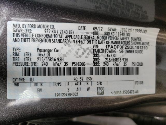 Photo 9 VIN: 1FADP3F25DL151210 - FORD FOCUS SE 