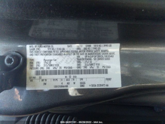 Photo 8 VIN: 1FADP3F25DL163342 - FORD FOCUS 