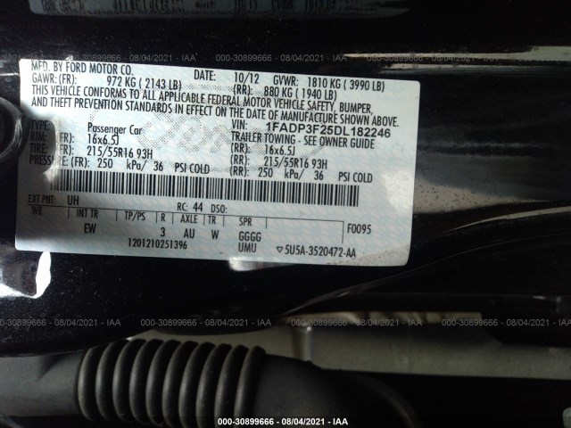 Photo 8 VIN: 1FADP3F25DL182246 - FORD FOCUS 