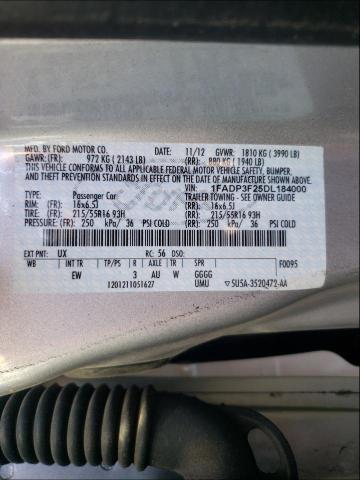 Photo 9 VIN: 1FADP3F25DL184000 - FORD FOCUS SE 