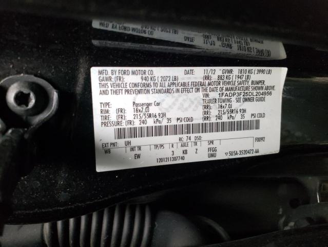 Photo 9 VIN: 1FADP3F25DL204956 - FORD FOCUS SE 