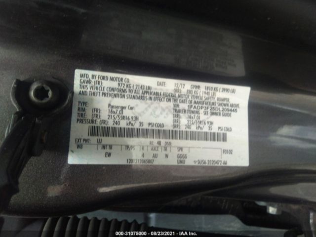 Photo 8 VIN: 1FADP3F25DL209445 - FORD FOCUS 