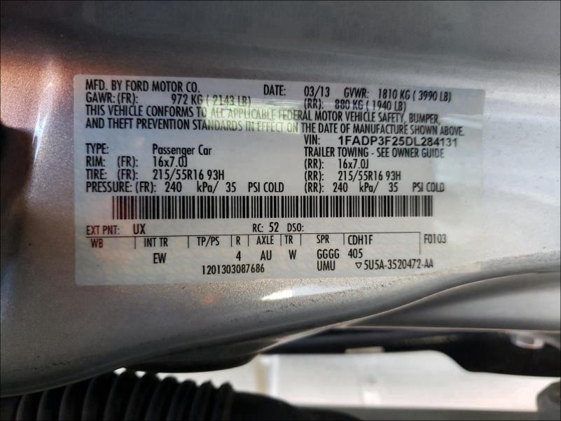 Photo 9 VIN: 1FADP3F25DL284131 - FORD FOCUS SE 