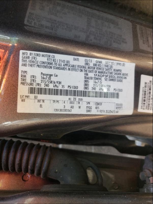 Photo 9 VIN: 1FADP3F25DL300036 - FORD FOCUS SE 