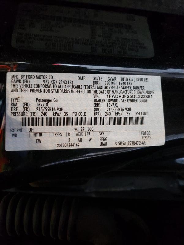 Photo 9 VIN: 1FADP3F25DL323851 - FORD FOCUS SE 