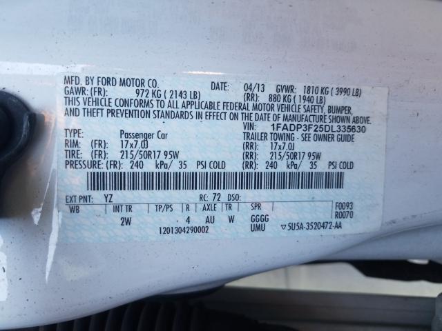 Photo 9 VIN: 1FADP3F25DL335630 - FORD FOCUS SE 